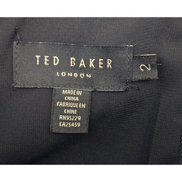 Women's - Ted Baker Oden Asymmetric Ruffle Pencil Skirt, Size 2 (US 4 - 6) - Picture 6 of 9